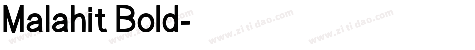 Malahit Bold字体转换